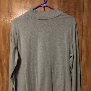 Long sleeve Grey mock neck.